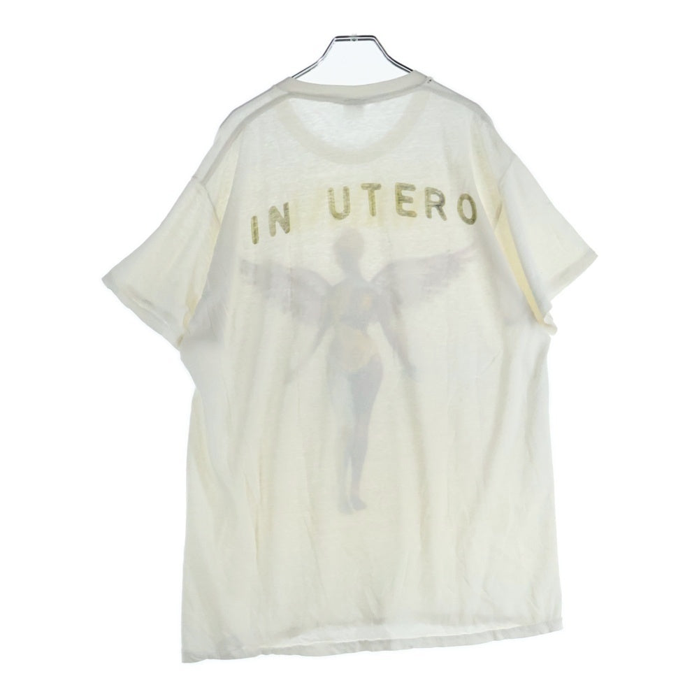 VINTAGE(ヴィンテージ) 90s NIRVANA IN UTERO ニルヴァーナ インユーテロ 両面プリント 半袖Tシャツ ホワイト