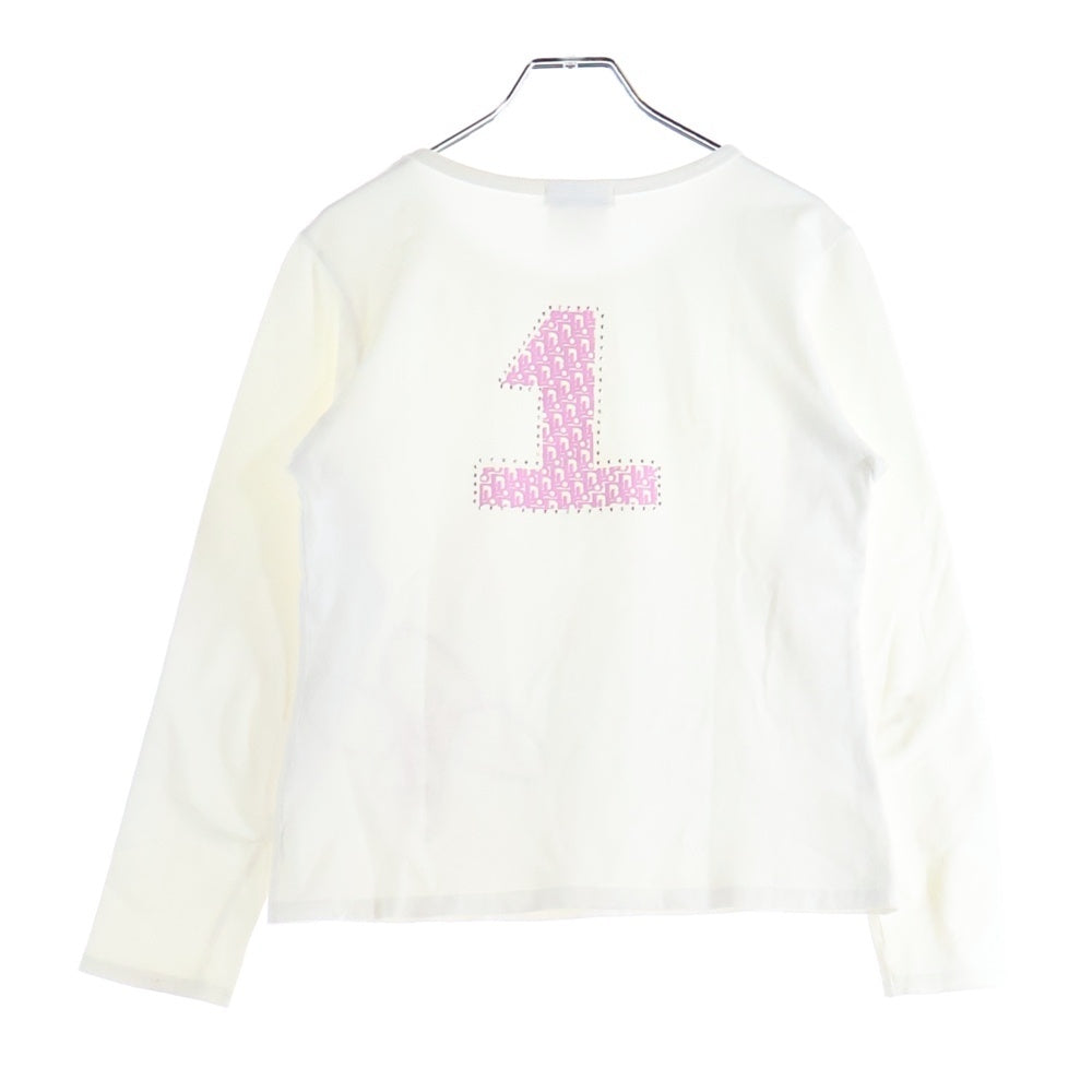 Christian Dior(クリスチャンディオール) 00s Archive Number Print L/S Tee ガリアーノ期 ナンバープリント 長袖Tシャツ カットソー ホワイト レディース