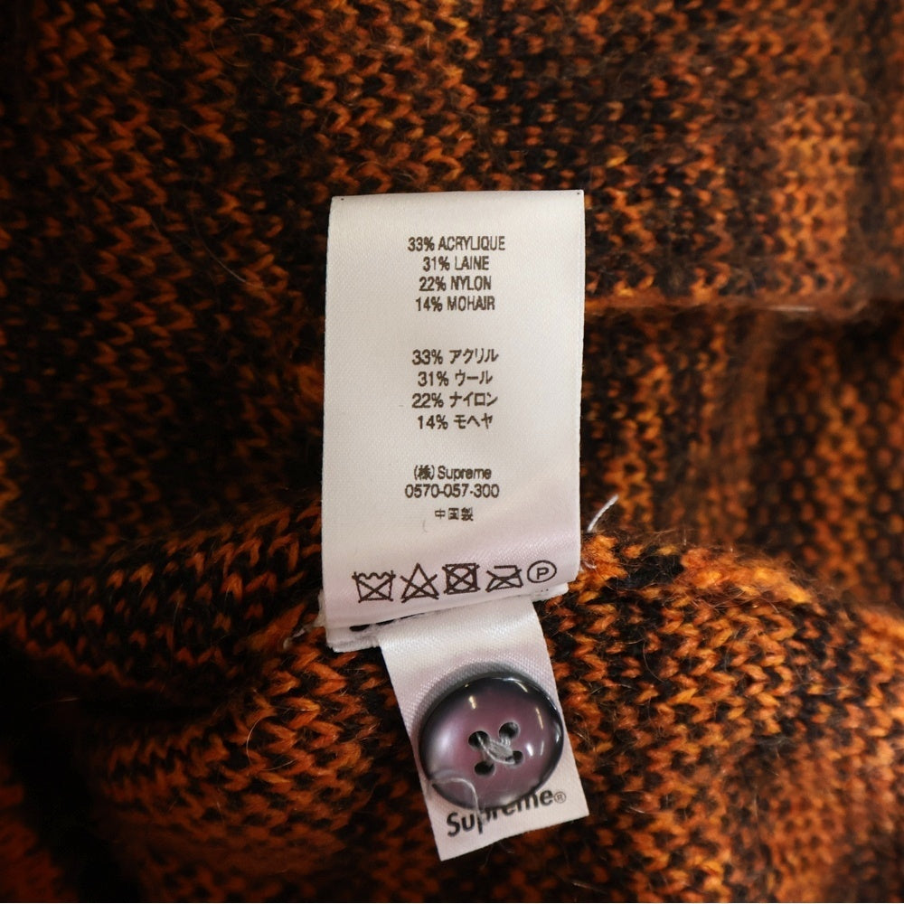 SUPREME(シュプリーム) 20AW Brushed Mohair Cardigan Tiger Stripe モヘア カーディガン タイガーストライプ オレンジ