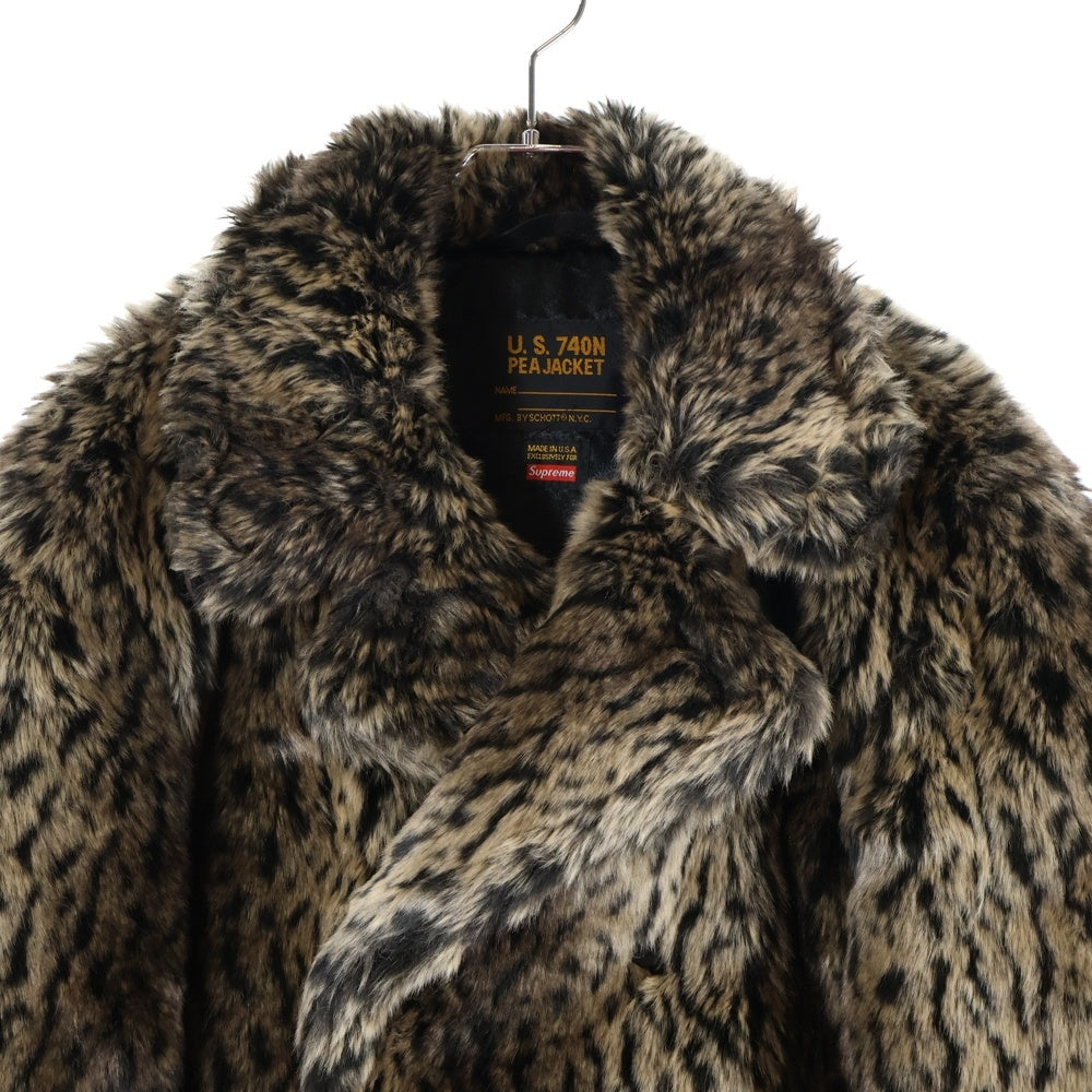 SUPREME(シュプリーム) 17AW ×Schott Faux Fur Peacoat フェイクファー