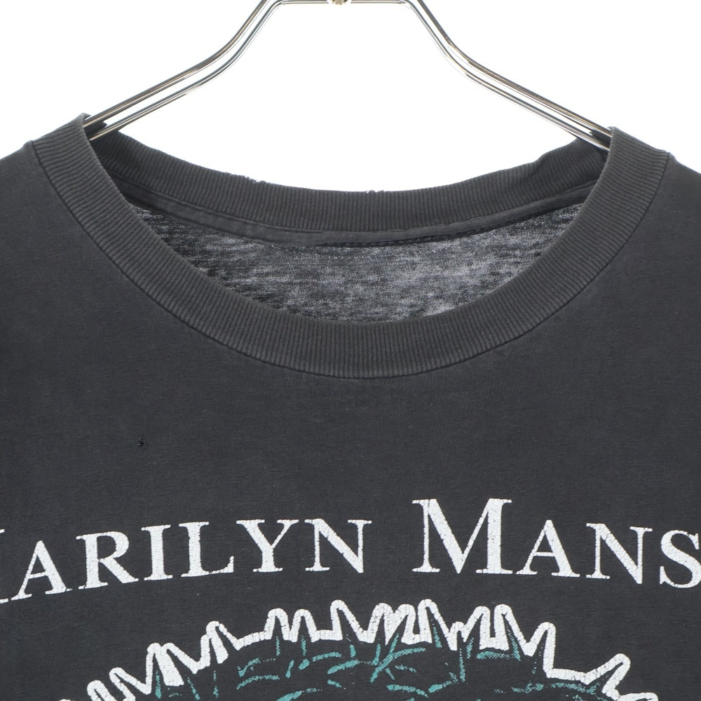 VINTAGE(ヴィンテージ) 90S MARILYN MANSON BELIEVE マリリンマンソン ビリーブ 両面プリント 半袖Tシャツ カットソー ブラック