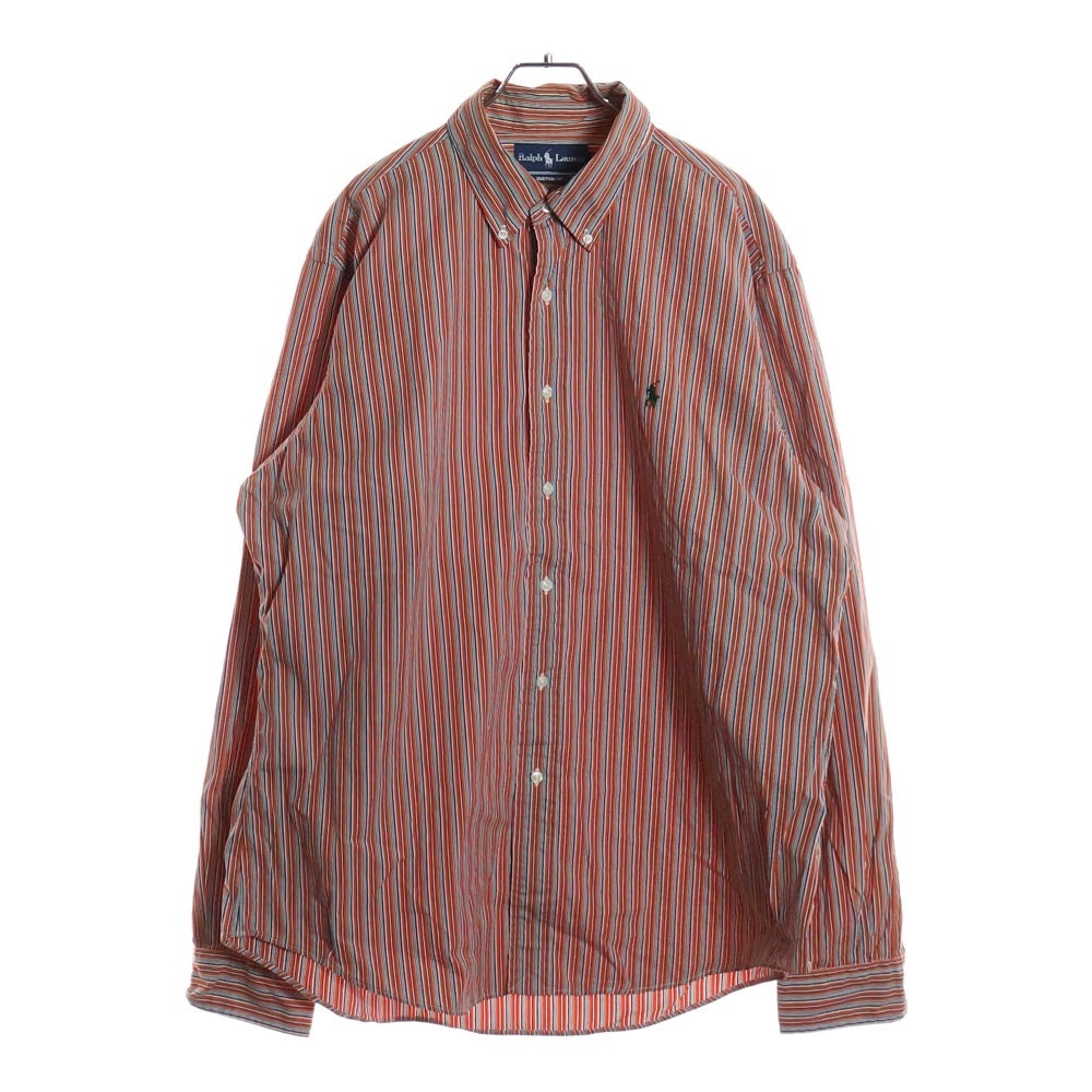 LAUREN RALPH LAUREN(ローレンラルフローレン) BD STRIPE SHIRT ボタンダウン マルチストライプ ポニーロゴ 長袖シャツ マルチカラー