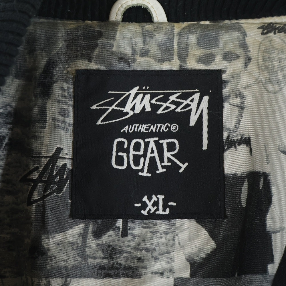 STUSSY(ステューシー) 25th ANNIVERSARY 25周年 ヴァーシティ ジャケット ブラック/ホワイト