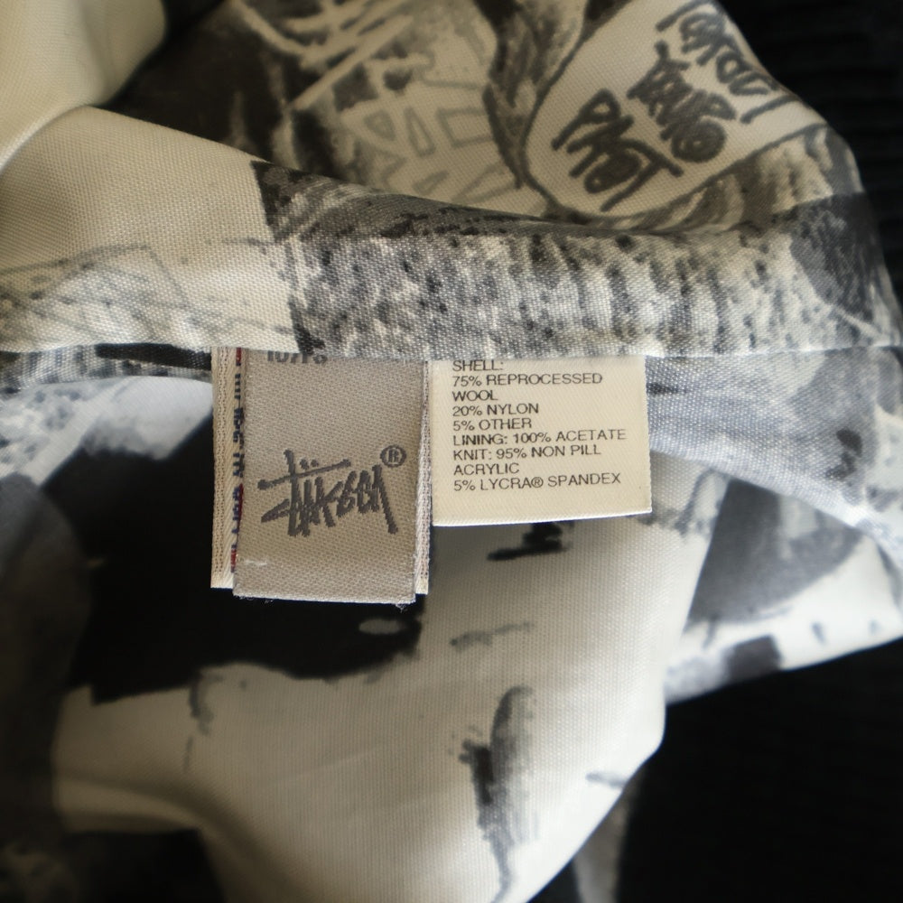 STUSSY(ステューシー) 25th ANNIVERSARY 25周年 ヴァーシティ ジャケット ブラック/ホワイト