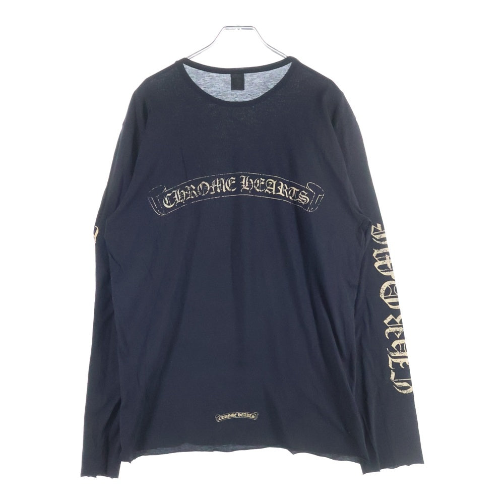 クロムハーツ　ロンT スクロールラベル クロムハーツ バッグ スクロールラベル ロングTシャツ☆Mサイズ☆未