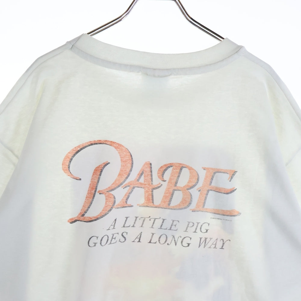 VINTAGE(ヴィンテージ) 90s BABE MOVIE TEE ベイブ ムービー Tシャツ 半袖カットソー ホワイト