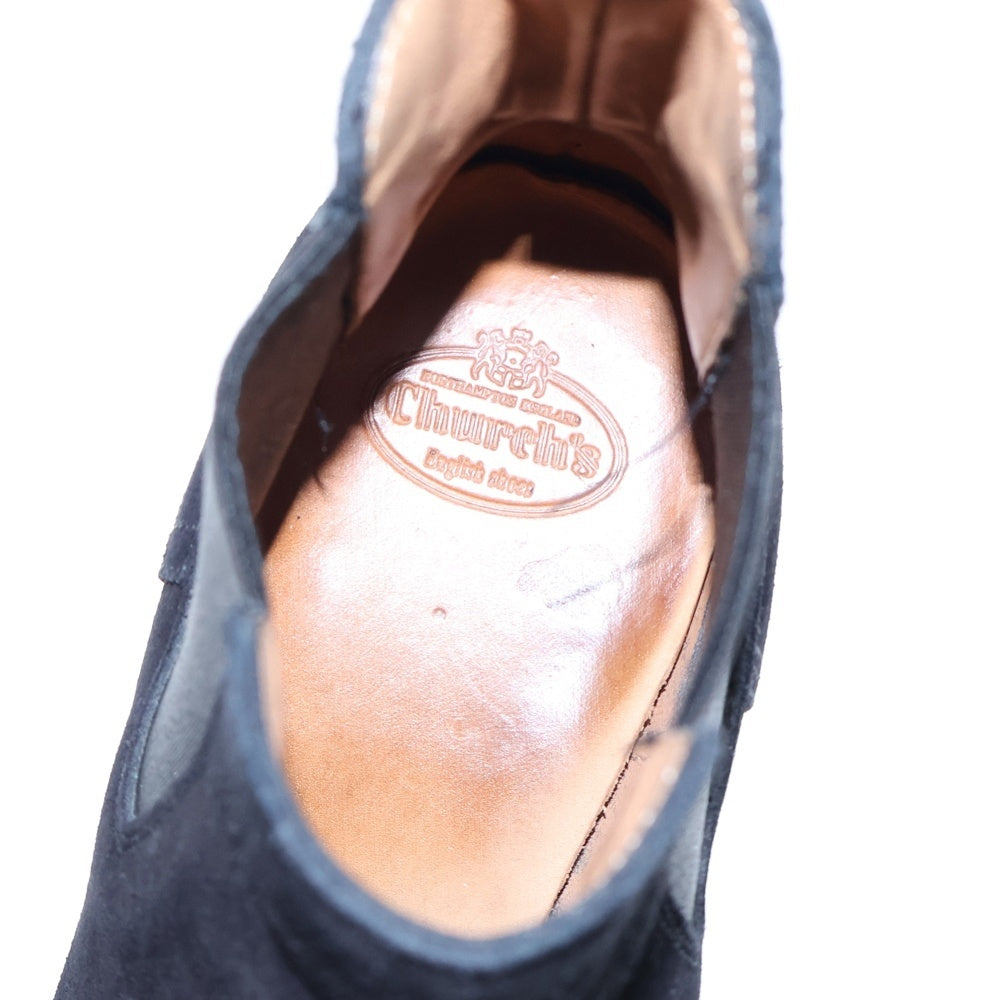 Church's(チャーチ) MONMOUTH WG チェルシー スエード プレーントゥ サイドゴアブーツ ブラック レディース