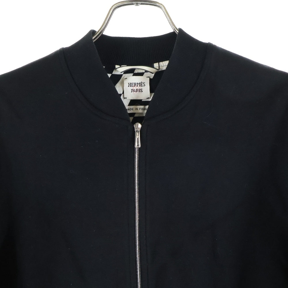 HERMES(エルメス) KINIT ZIP BLOUSON ニット ジップ ブルゾン ブラック レディース