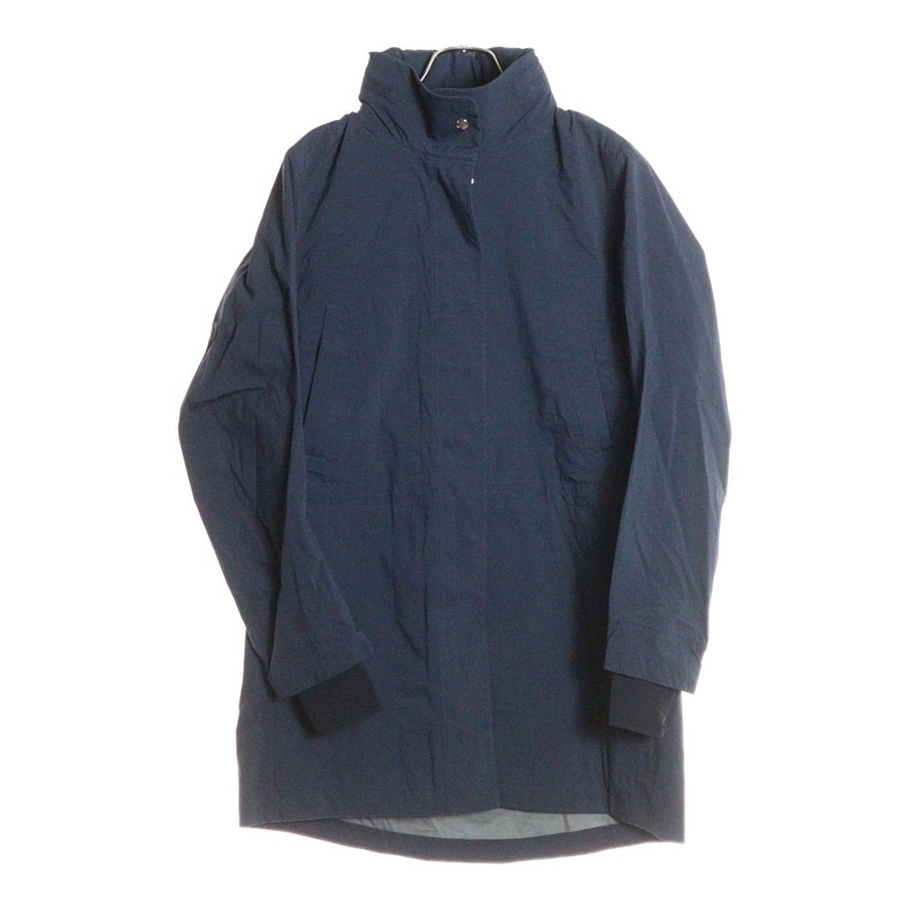 HERMES(エルメス) STAND COLLAR RAIN COAT GORE-TEX ゴアテックス レインコート ネイビー レディース