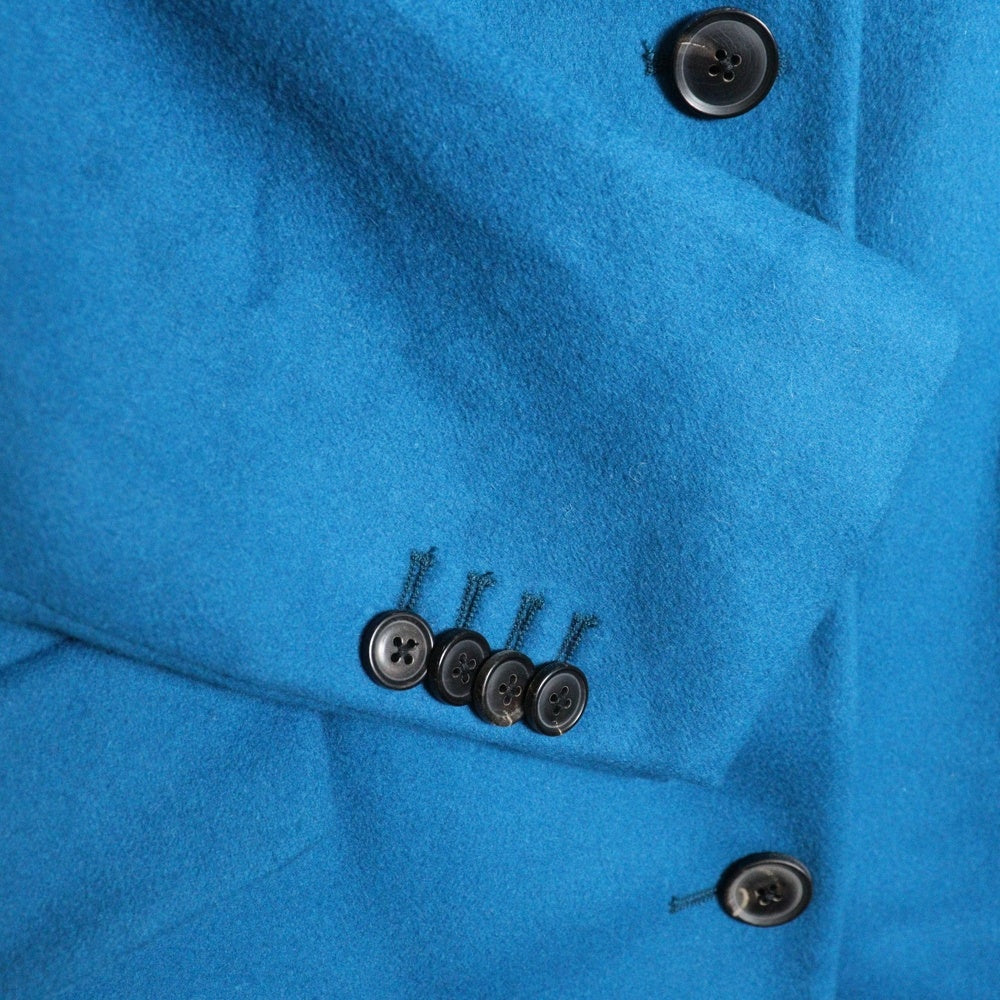 Paul Smith(ポールスミス) WOOL MELTON CHESTER COAT ウール カシミヤ チェスター コート ブルー レディース