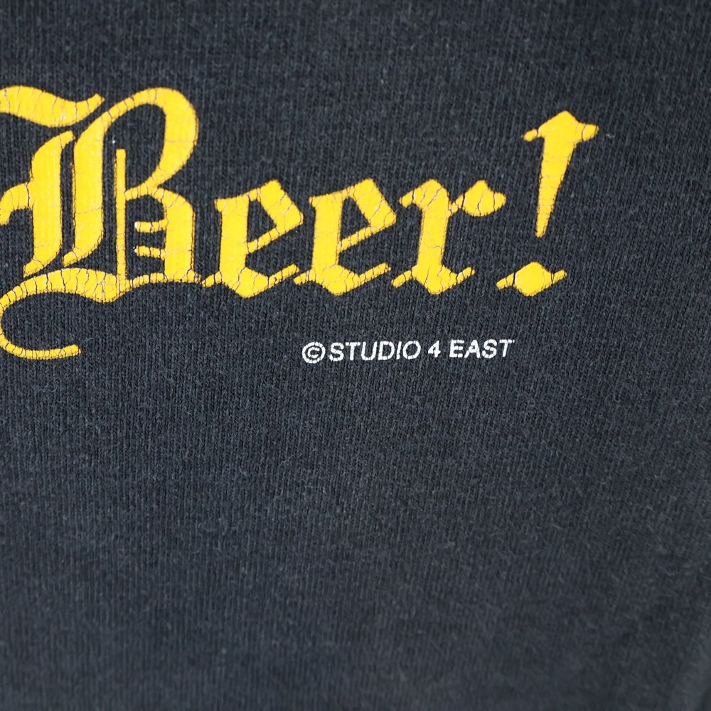 VINTAGE(ヴィンテージ) 90s God Slept in Because On The 6th Day 半袖プリントTシャツ カットソー ブラック