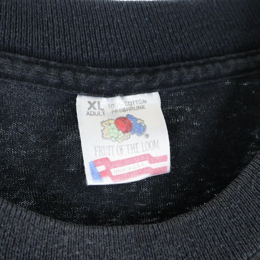 VINTAGE(ヴィンテージ) 90s God Slept in Because On The 6th Day 半袖プリントTシャツ カットソー ブラック