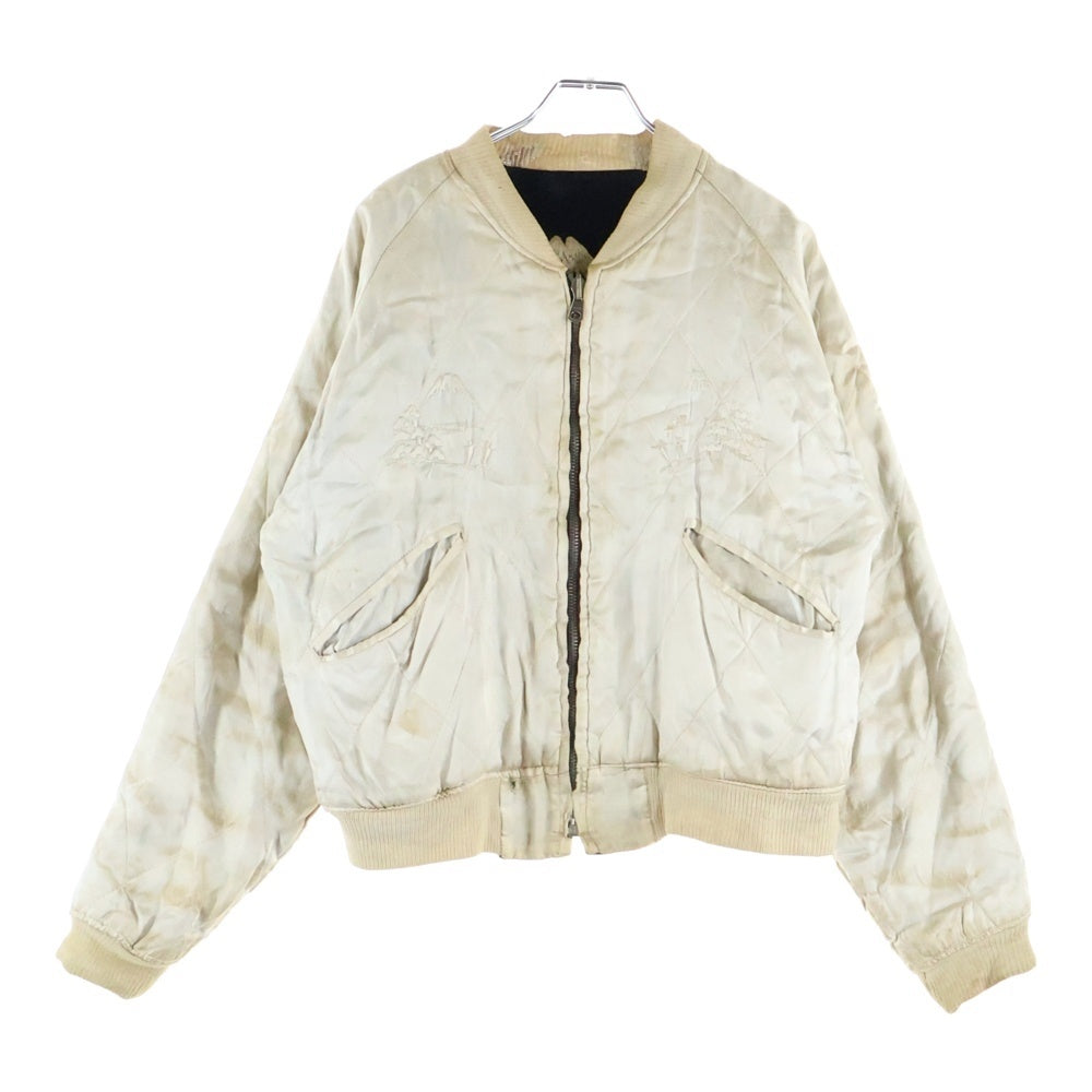 VINTAGE(ヴィンテージ) 50s VINTAGE Souvenir Jacket TTS ZIP 別珍 リバーシブルジャケット スカジャン ブラック/ベージュ
