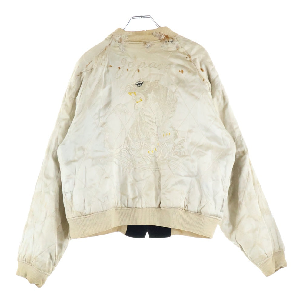 VINTAGE(ヴィンテージ) 50s VINTAGE Souvenir Jacket TTS ZIP 別珍 リバーシブルジャケット スカジャン ブラック/ベージュ