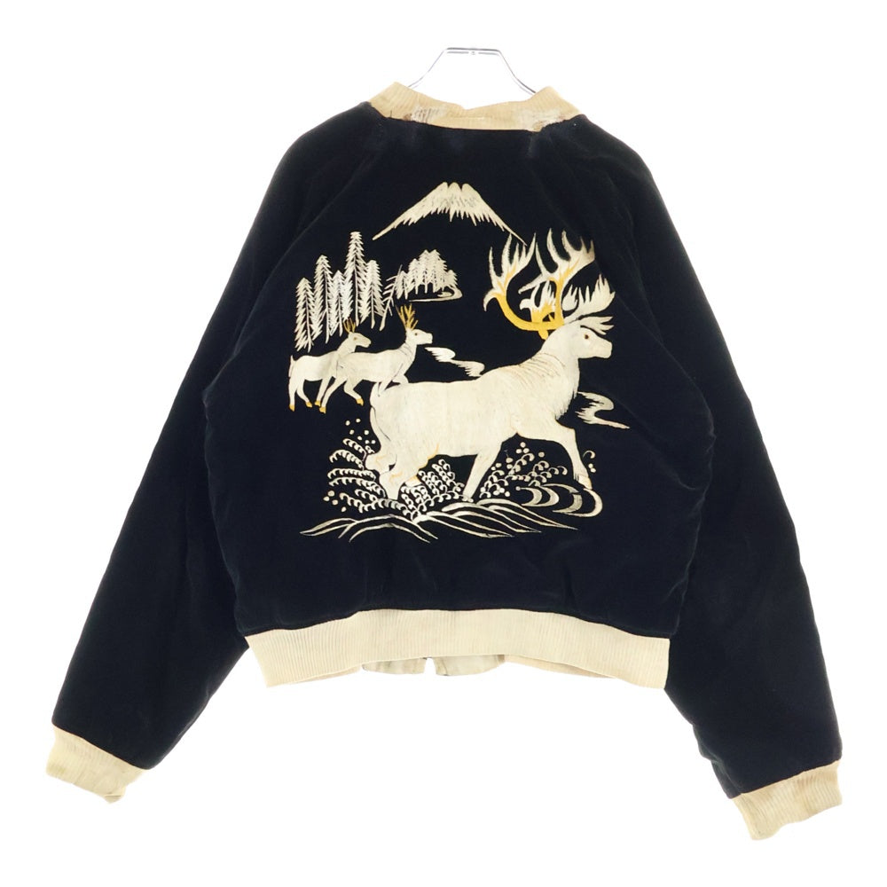 VINTAGE(ヴィンテージ) 50s VINTAGE Souvenir Jacket TTS ZIP 別珍 リバーシブルジャケット スカジャン ブラック/ベージュ