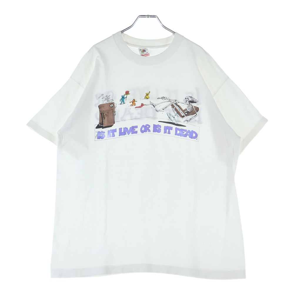 VINTAGE(ヴィンテージ) 90s GRATEFULDEAD IS IT LIVE OR IS IT DEAD TEE グレイトフルデッド 両面プリント半袖Tシャツ カットソー ホワイト