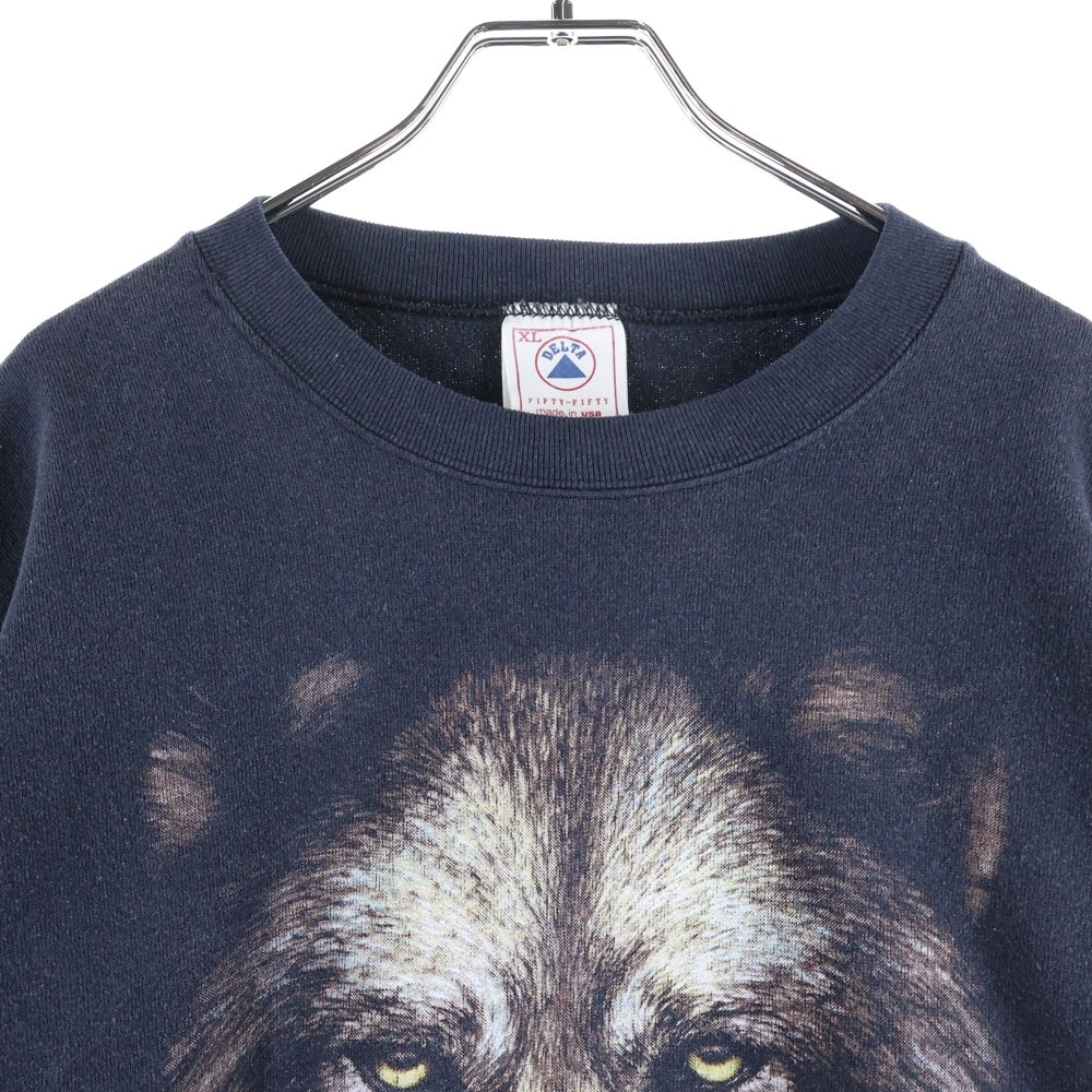 VINTAGE(ヴィンテージ) 90s VINTAGE Wolf ウルフ スウェット トレーナー ブラック