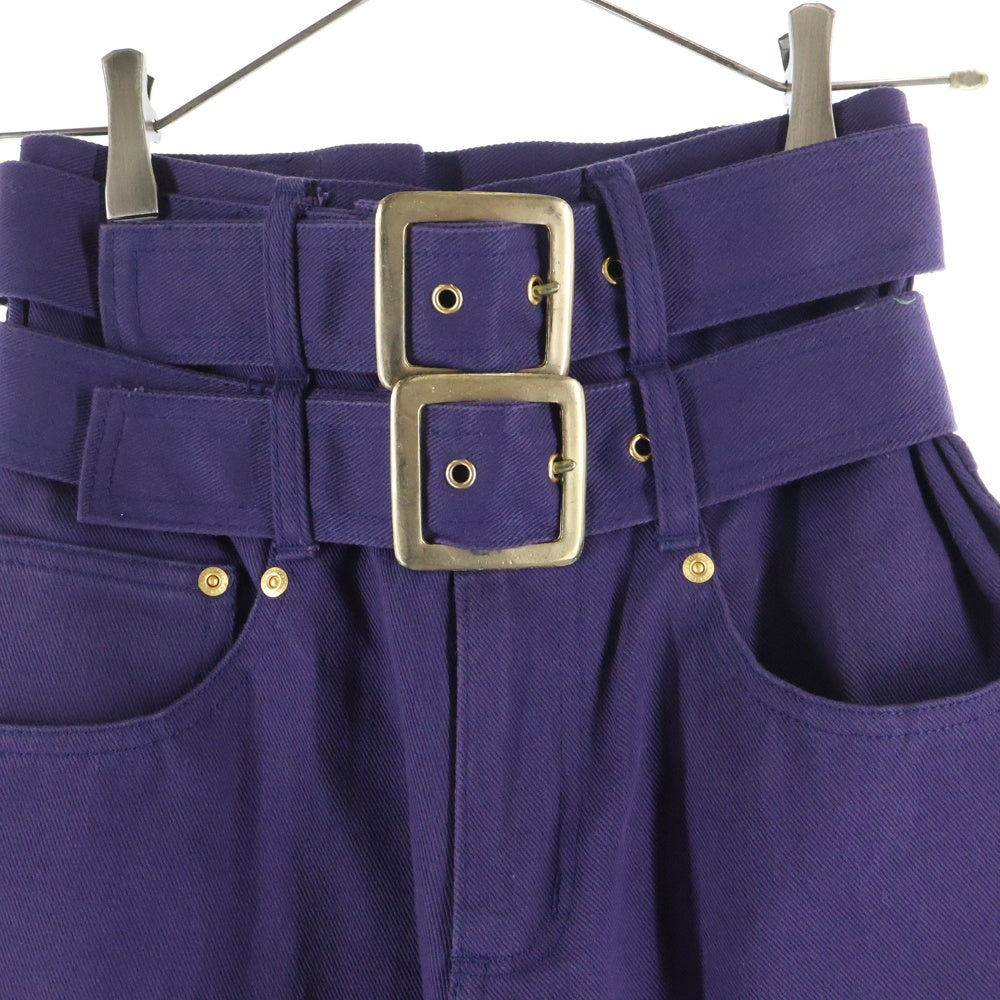 Jean Paul GAULTIER(ジャンポールゴルチエ) 99AW Archive JUNIOR GAULTIER Double Belted Work Pantsダブルベルテッド ワークパンツ パープル レディース