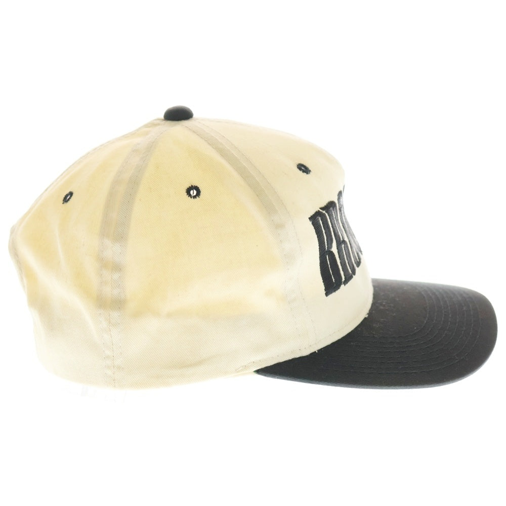 VINTAGE(ヴィンテージ) 90s BROOKLYN フロント 刺繍 6パネル キャップ ブラック/アイボリー