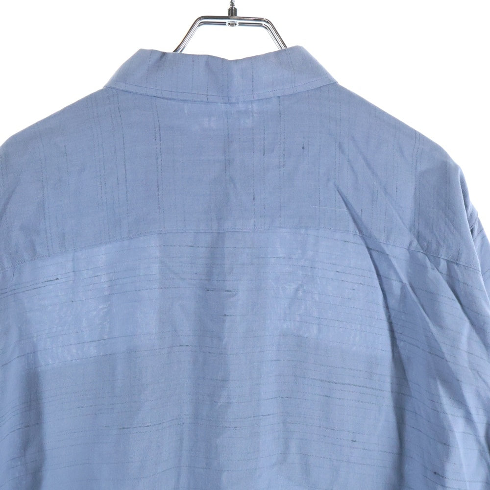 VINTAGE(ヴィンテージ) 60s WEARVER REGULAR COLLAR SHIRT ダブルポケット レーヨン レギュラーカラー カスリ 絣 長袖 シャツ ブルー
