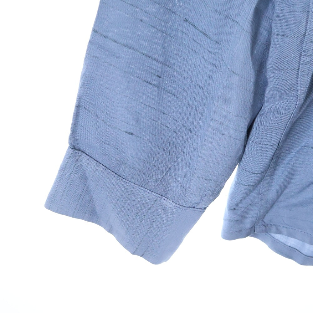 VINTAGE(ヴィンテージ) 60s WEARVER REGULAR COLLAR SHIRT ダブルポケット レーヨン レギュラーカラー カスリ 絣 長袖 シャツ ブルー