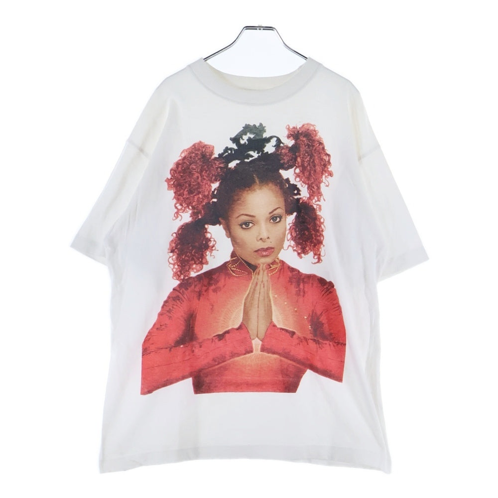 VINTAGE(ヴィンテージ) 90s JANET JACKSON 1998 The Velvet Rope World Tour ジャネットジャクソン 両面プリント 半袖Tシャツ カットソー ホワイト