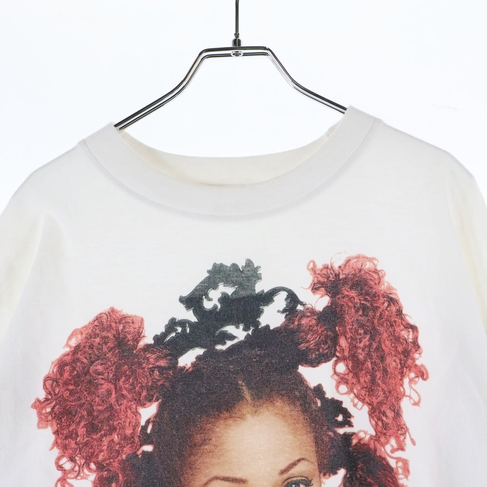 VINTAGE(ヴィンテージ) 90s JANET JACKSON 1998 The Velvet Rope World Tour ジャネットジャクソン 両面プリント 半袖Tシャツ カットソー ホワイト