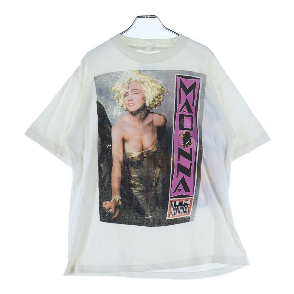 VINTAGE(ヴィンテージ) 90s MADONNA Breathless マドンナ 両面プリント 半袖Tシャツ カットソー ホワイト