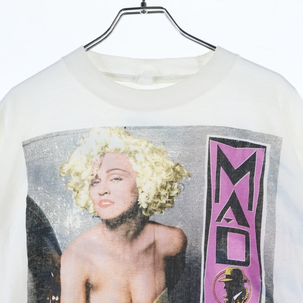VINTAGE(ヴィンテージ) 90s MADONNA Breathless マドンナ 両面プリント 半袖Tシャツ カットソー ホワイト