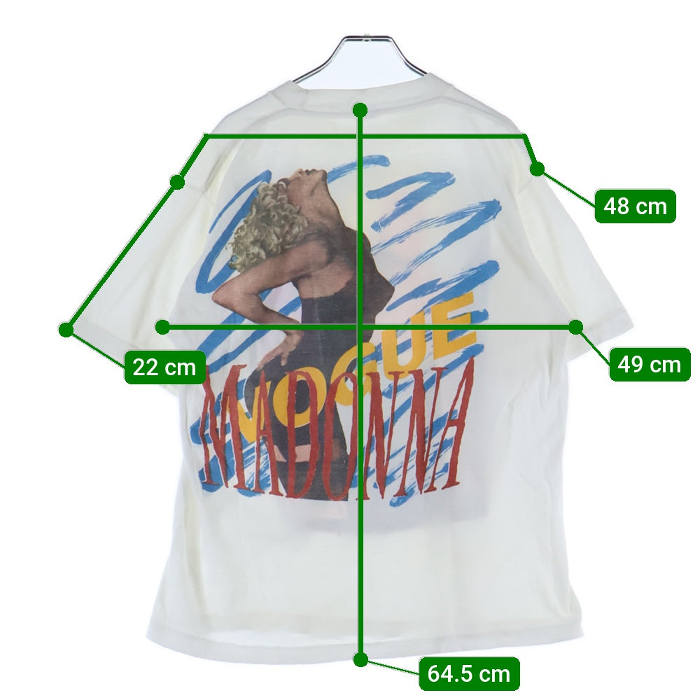 VINTAGE(ヴィンテージ) 90s MADONNA Breathless マドンナ 両面プリント 半袖Tシャツ カットソー ホワイト