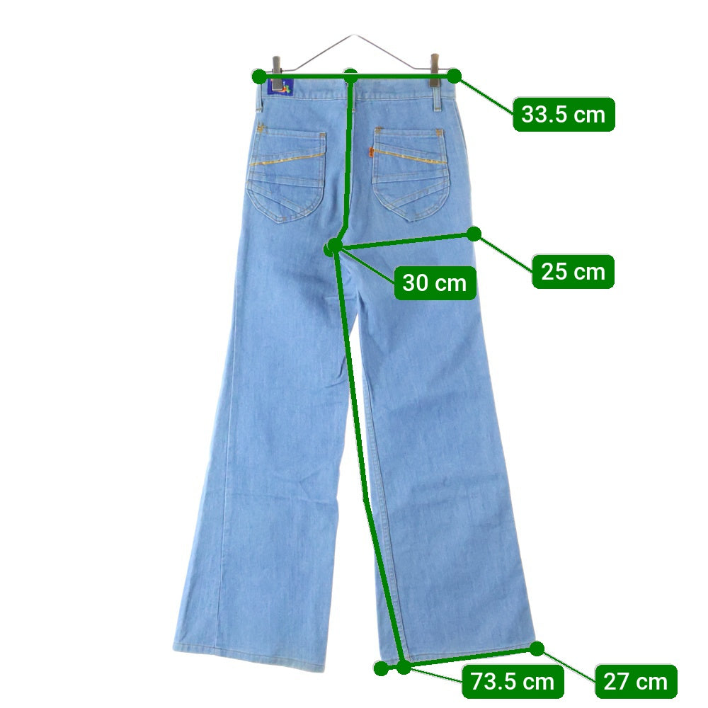 Levi's(リーバイス) 70s VINTAGE FRESH PRODUCE フレッシュプロデュース オレンジタブ ワイド ベルボトム デニム パンツ インディゴ