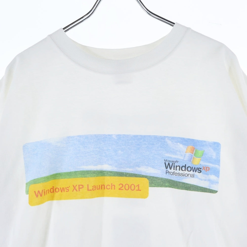 VINTAGE(ヴィンテージ) 00s Microsoft Windows XP Launch マイクロソフト ウィンドーズ 企業Tシャツ 半袖カットソー ホワイト
