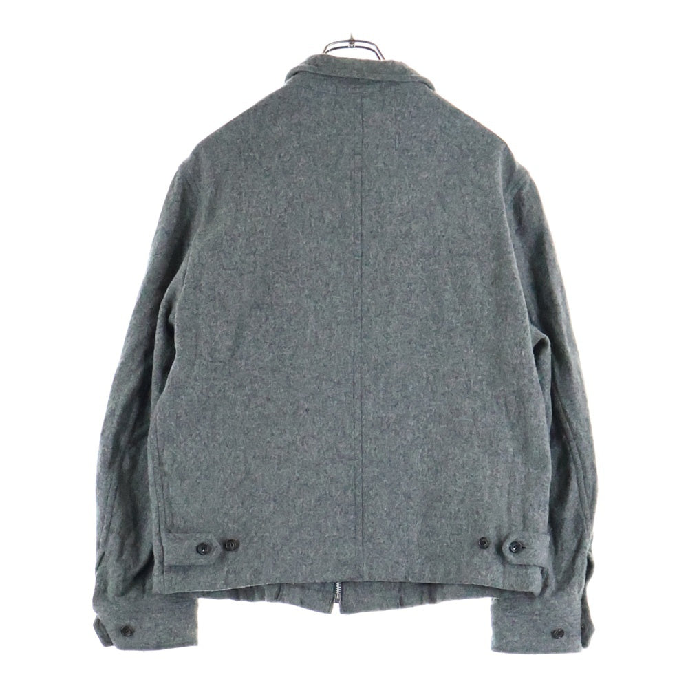 COMME des GARCONS HOMME PLUS(コムデギャルソンオムプリュス) 95AW SLEEP期 スリープ期 ウール縮絨 ジップブルゾン フリル加工 グレー