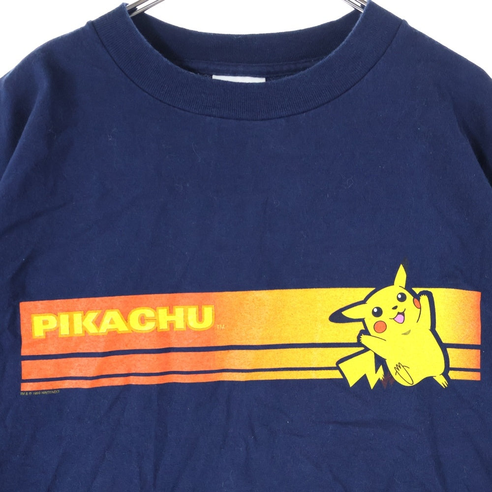 VINTAGE(ヴィンテージ) 90s POKEMON ポケモン ピカチュウ Tシャツ 半袖カットソー ネイビー