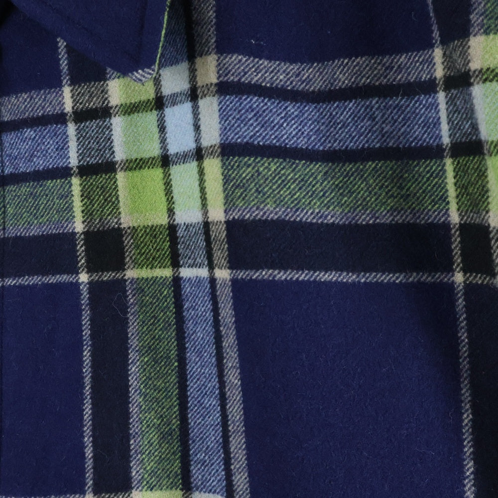 COMME des GARCONS HOMME PLUS(コムデギャルソンオムプリュス) 80s ウールフランネルブルゾン ジップアップジャケット グリーン×ネイビー