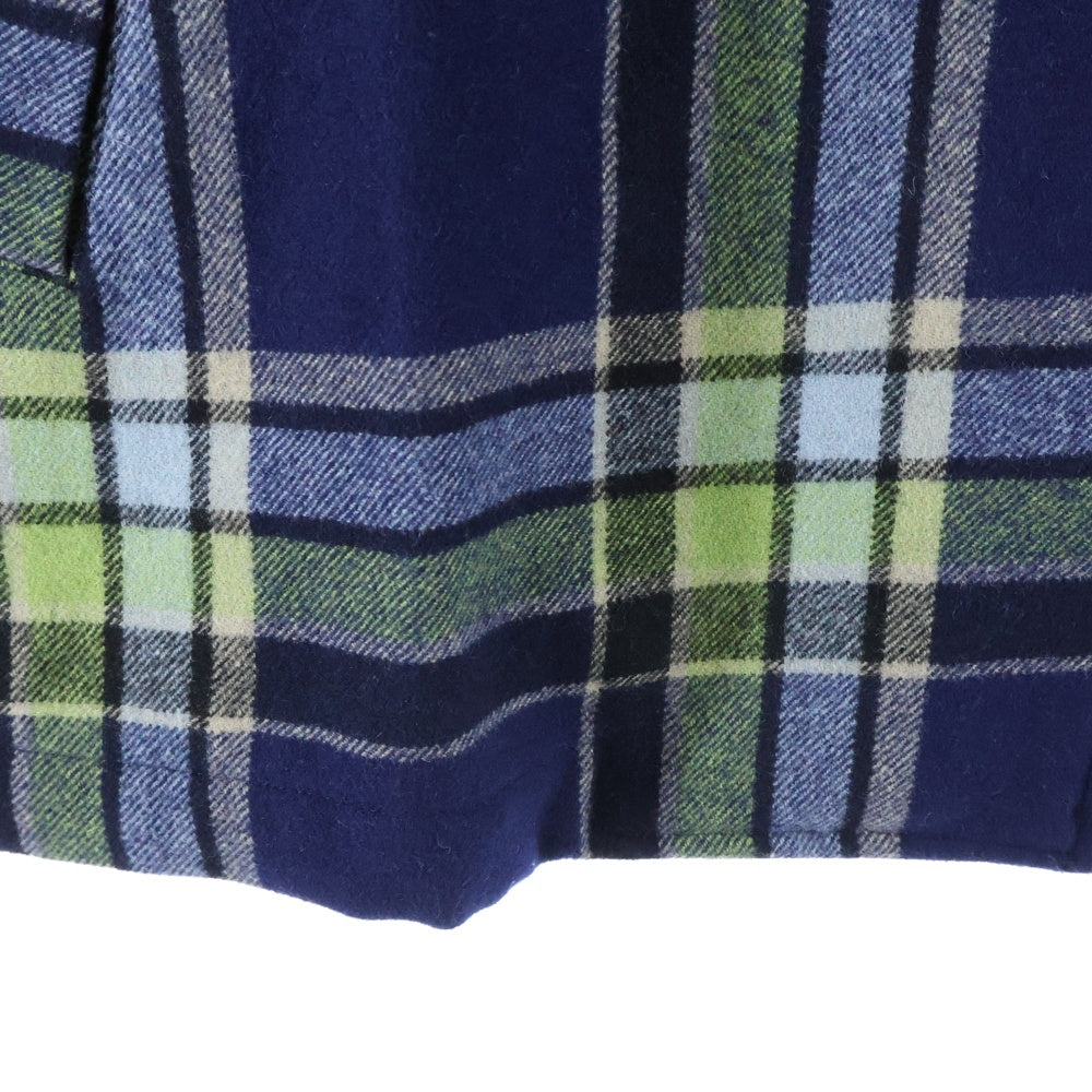 COMME des GARCONS HOMME PLUS(コムデギャルソンオムプリュス) 80s ウールフランネルブルゾン ジップアップジャケット グリーン×ネイビー