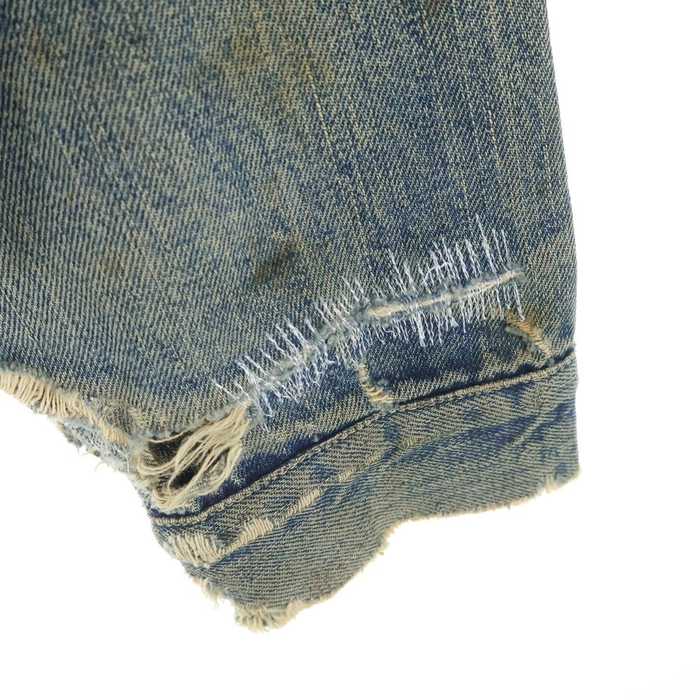 Levi's(リーバイス) 50s VINTAGE 506XX 1st スライドバックル 片面赤タブ ボタン裏刻印無し インディゴ