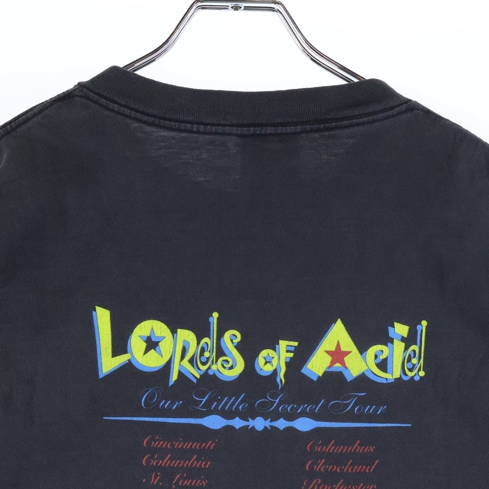 VINTAGE(ヴィンテージ) 90s LORDS OF ACID ローズ・オブ・アシッド 両面プリント Tシャツ 半袖カットソー ブラック