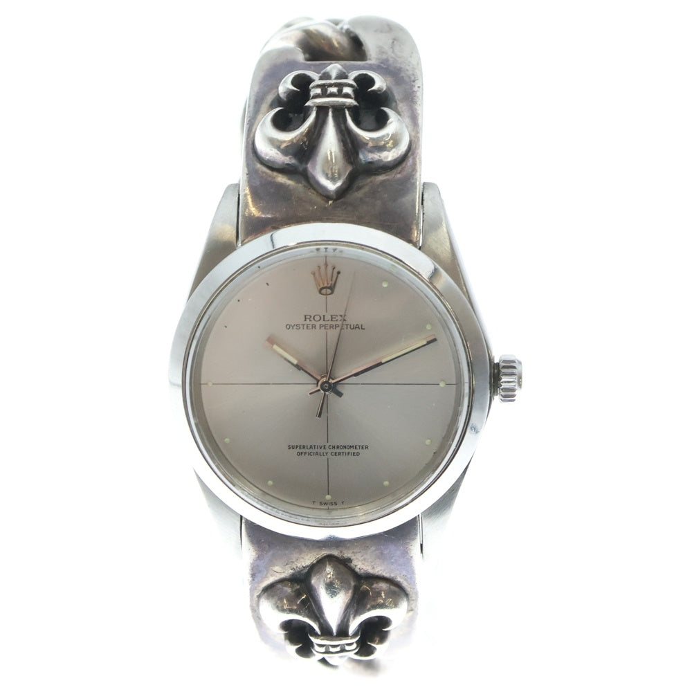 CHROME HEARTS(クロムハーツ) Oyster Perpetual Zephyr BSフレア クラシックリンクウォッチバンド腕時計 ウォッチブレス シルバー