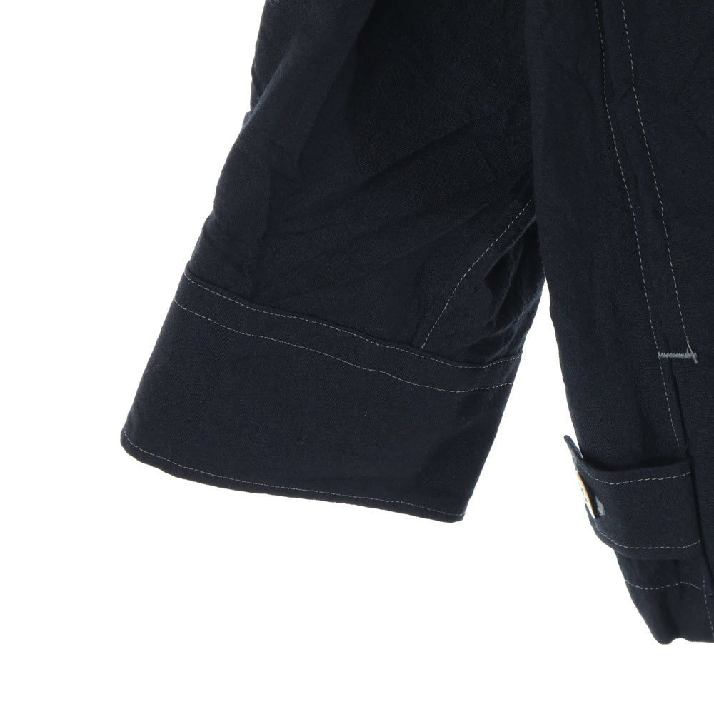 COMME des GARCONS HOMME(コムデギャルソンオム) 90s WOOL ZIP SHIRT JACKET HB-080040 ウール ジップ シャツ ジャケット ブラック