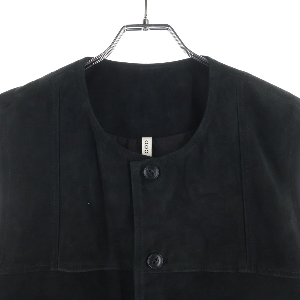 CCU(シーシーユー) suede vest スエード ベスト ブラック V-03-SUEDE