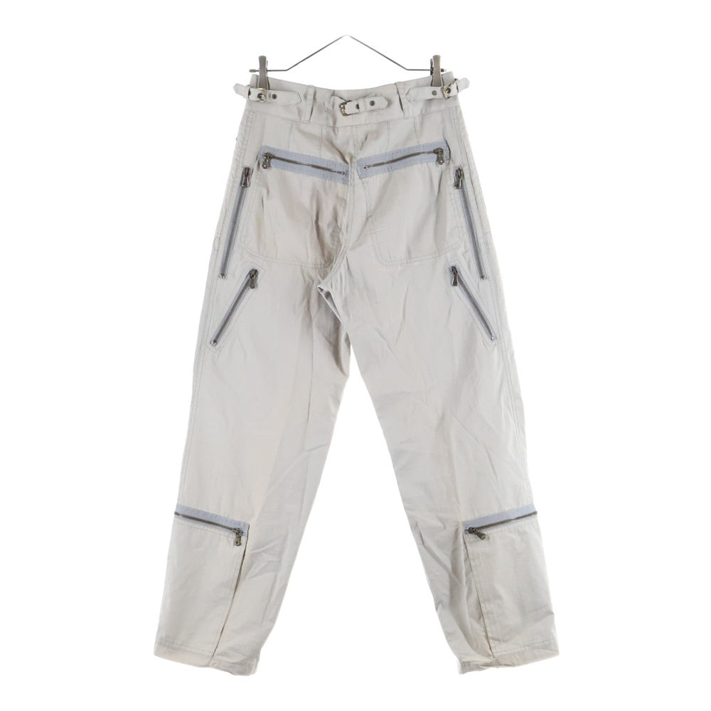 DOLCE & GABBANA(ドルチェアンドガッバーナ) 00s Archive Parachute Pants パラシュートパンツ ジップデザイン ワイドパンツ グレー