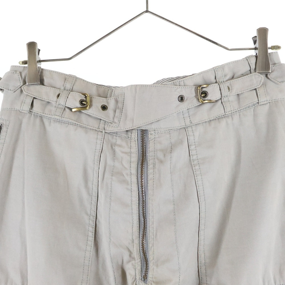 DOLCE & GABBANA(ドルチェアンドガッバーナ) 00s Archive Parachute Pants パラシュートパンツ ジップデザイン ワイドパンツ グレー