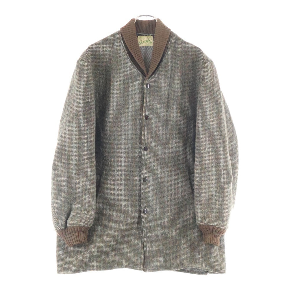 VINTAGE(ヴィンテージ) 50s Calderon of California Pharaoh Coat ファラオコート ボタンアップ ウール ハーフコート グリーン×ブラウン