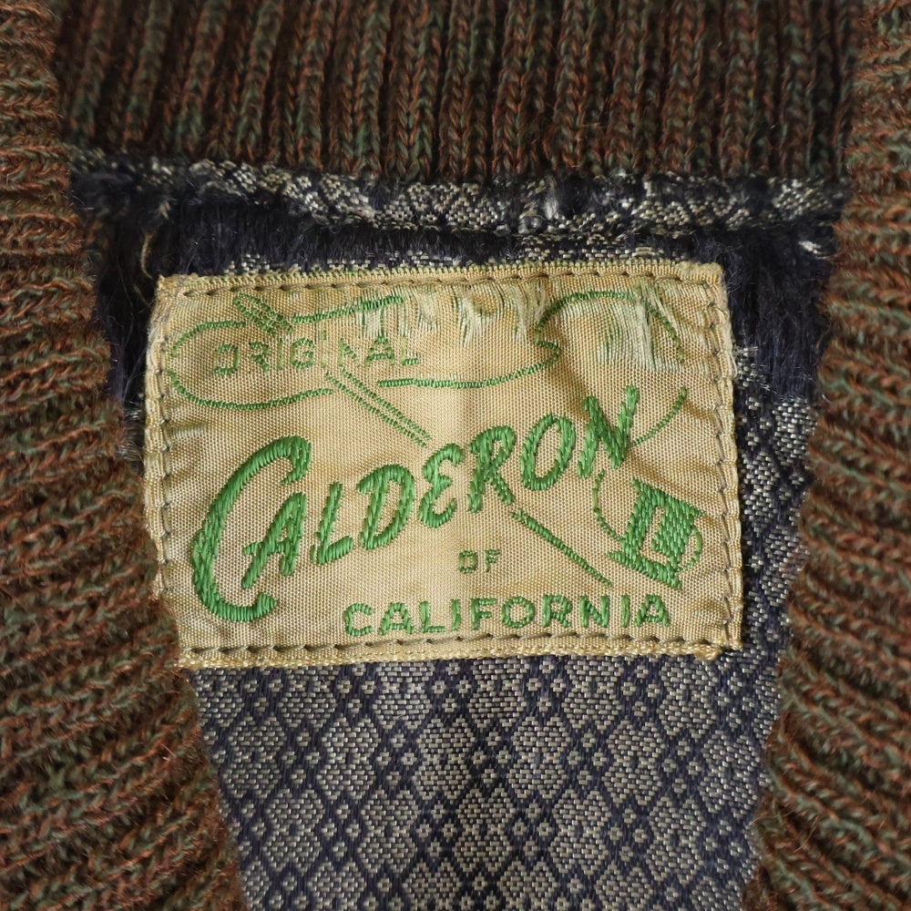 VINTAGE(ヴィンテージ) 50s Calderon of California Pharaoh Coat ファラオコート ボタンアップ ウール ハーフコート グリーン×ブラウン