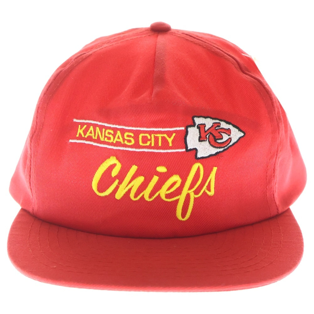 NO BRAND(ノーブランド) ANNCO NFL KANSAS CITY Chiefs 6パネル カンザス 刺繍 キャップ 帽子 レッド