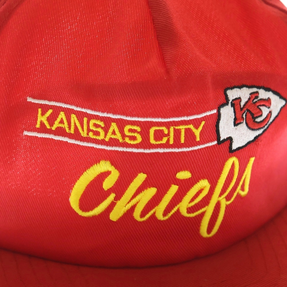 NO BRAND(ノーブランド) ANNCO NFL KANSAS CITY Chiefs 6パネル カンザス 刺繍 キャップ 帽子 レッド