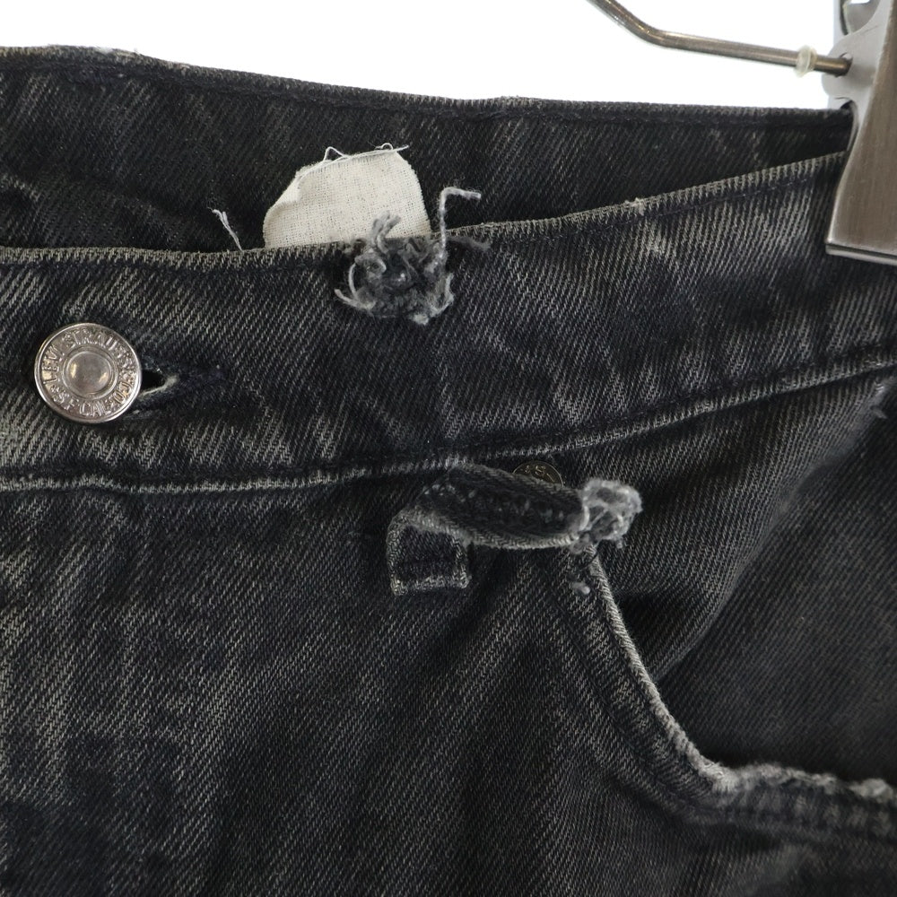Levi's(リーバイス) 505 オレンジタブ YKK ジップ 後染め デニム ブラック