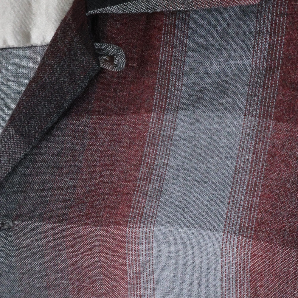 VINTAGE(ヴィンテージ) 60s ARROW CHEVELLA RAYON OPEN COLLAR OMBRE SHIRT アロー レーヨン オンブレ オープンカラー 開襟 長袖 シャツ レッド/ブラック/グレー