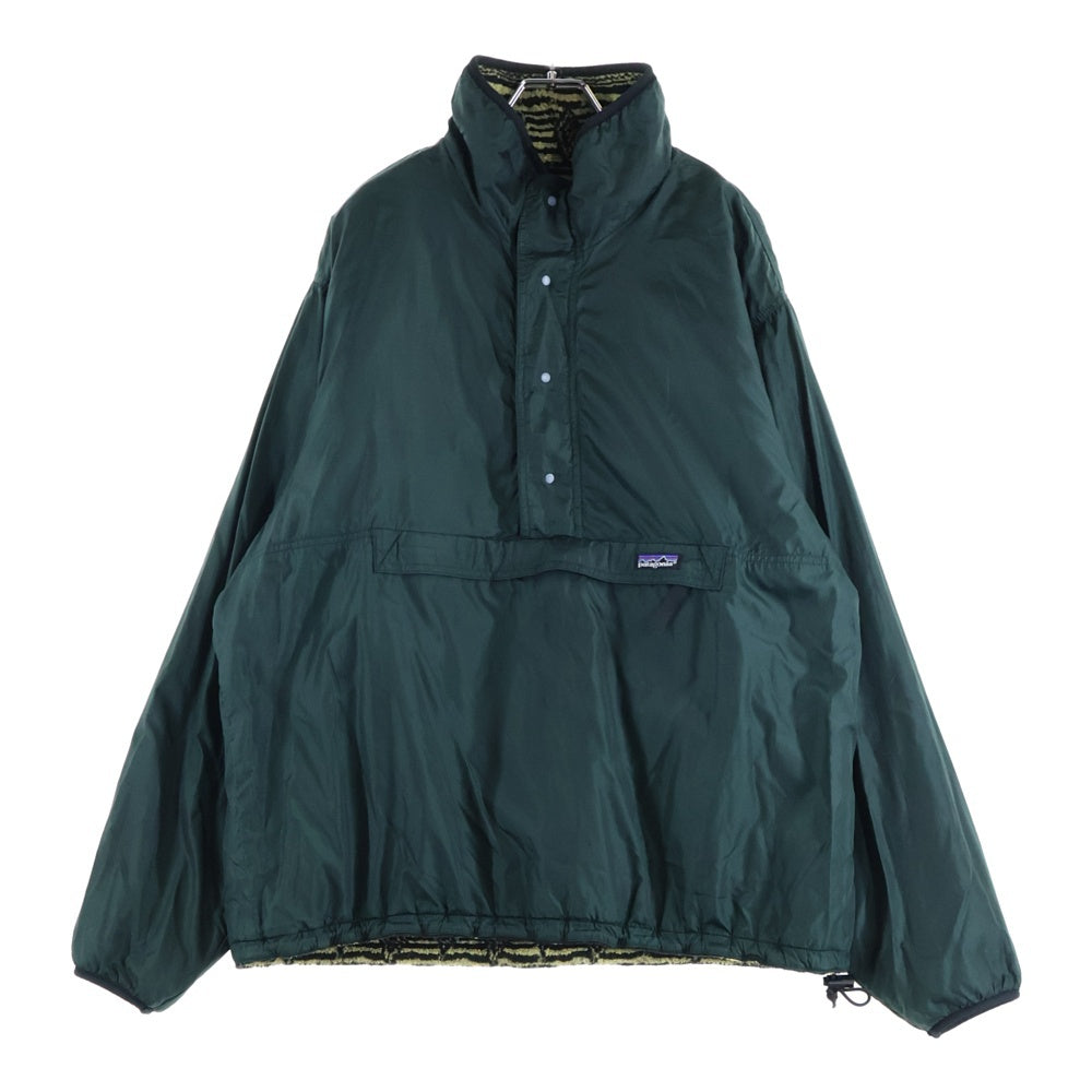 PATAGONIA(パタゴニア) 90s REVERSIBLE GLISSADE JACKET BULLSEYE MADE IN USA グリセード ブルズアイ プルオーバー ジャケット 総柄 マルチカラー/グリーン